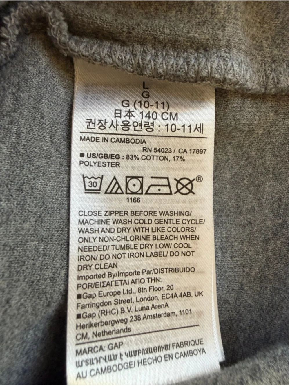 GAP fit zip